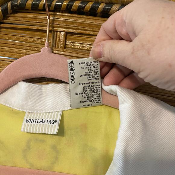 White Stag Embroidered Floral Denim Jacket XL 16/18 Boho Western Cottagecore - Picture 6 of 8